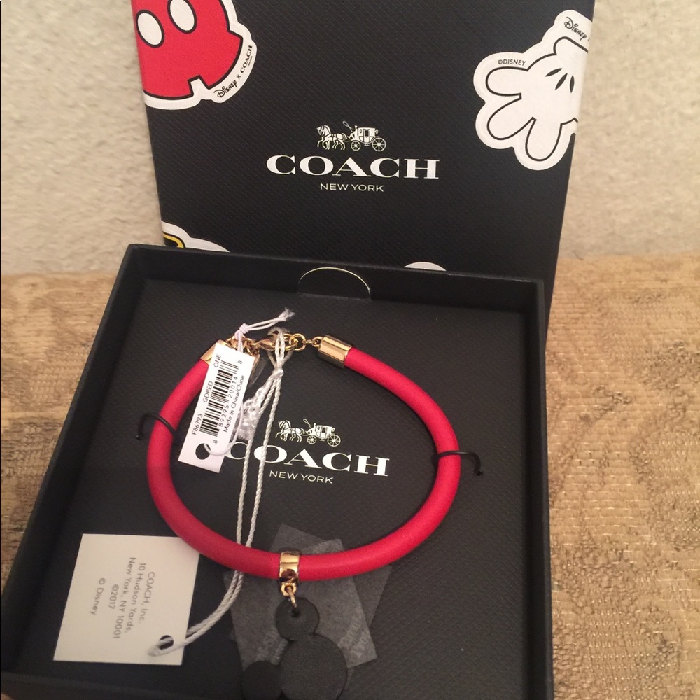 CoachXDisney Collaboration MickeyLeather Bracelet